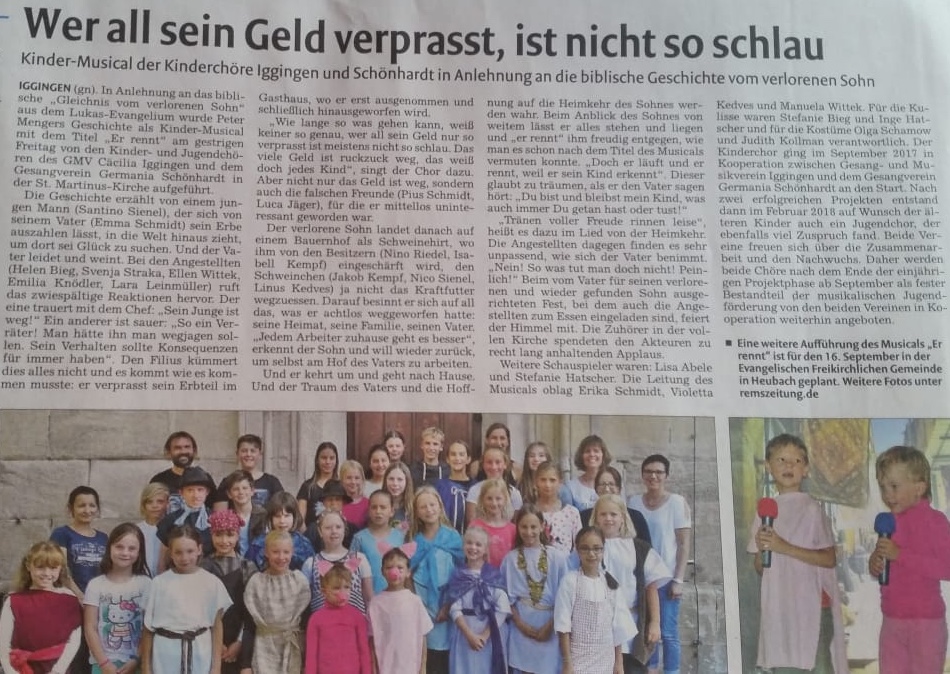 Tolles Kinder-Musical am 13. Juli 2018